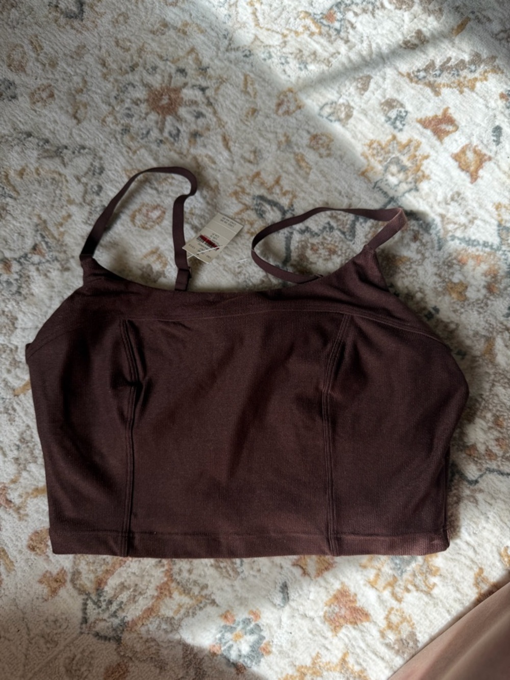 aerie Brown Ribbed Tank Top
